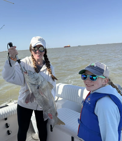 Proud moment with a chunky Black Drum.